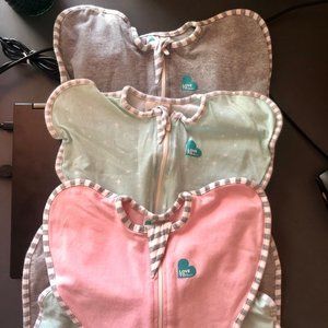 Bundle of 3 Love to Dream Zipper Swaddle Up Original and Lite